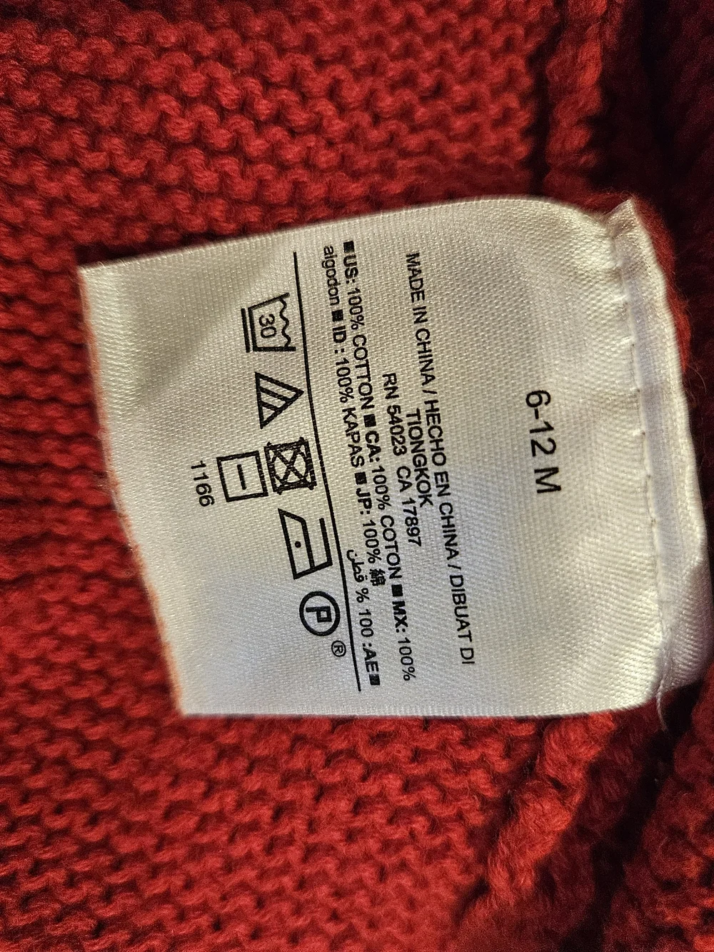 Old Navy baby Red Knit Cardigan 6-12M